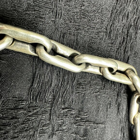 JOHN VARVATOS "Soda Top" Link Chain Necklace in Sterling MSRP $1158 - Picture 5 of 7